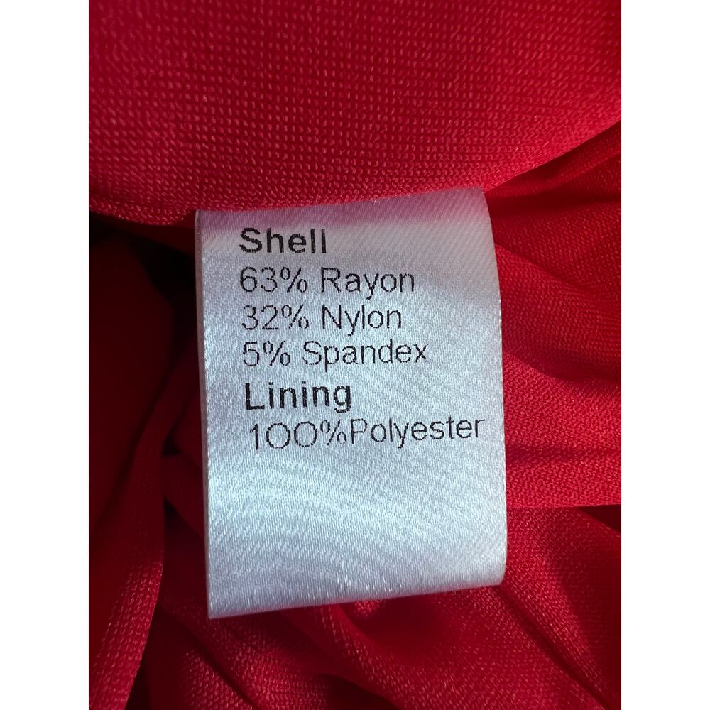 New Harper & Lemon Red Bodycon Dress Size Large Sleeveless Zipper Back Closure - Picture 10 of 11